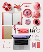 粉色物品菊花甜点笔记本高清素材 页面网页 平面电商 创意素材