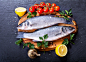 10个JPG 美食 海鲜 鱼 柠檬 番茄 高清图片 设计素材 2016042018-淘宝网