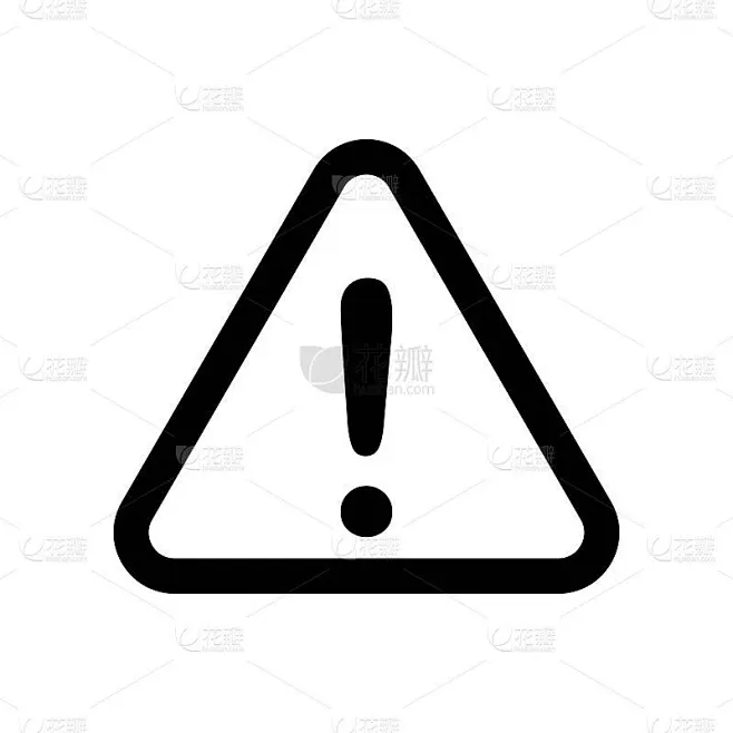 警告图标向量图标。简单元素说明。警告标志设计。可用于网络和手机。素材-花瓣网