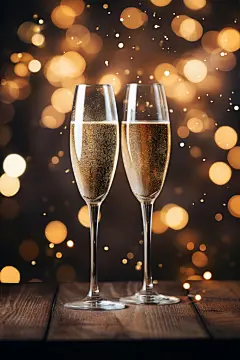 香槟气泡酒素材图片