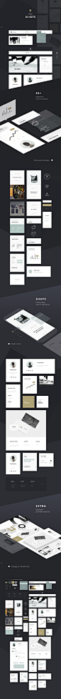 55+ Elements FREE UI KIT | Clean white [DOWNLOAD] on Behance