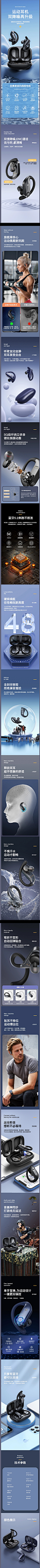 运动蓝牙耳机详情页设计_宝炫视觉设计-