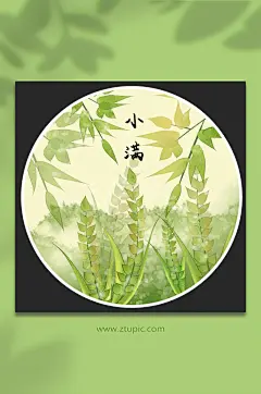 古风二十四节气小满插画