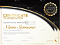 diploma certificate template black and gold color 