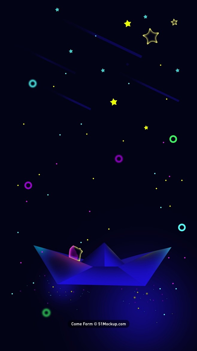 星空唯美幻想之光流体渐变酷炫光动物海报 ...