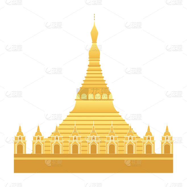 SVG-扁平-东南亚地区特色元素贴纸