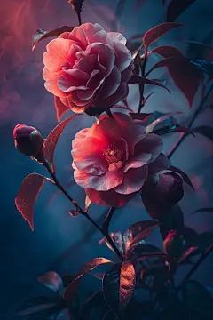 花中娇客粉嫩山茶花