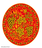 葡萄图形适合圆形纹样图案花纹