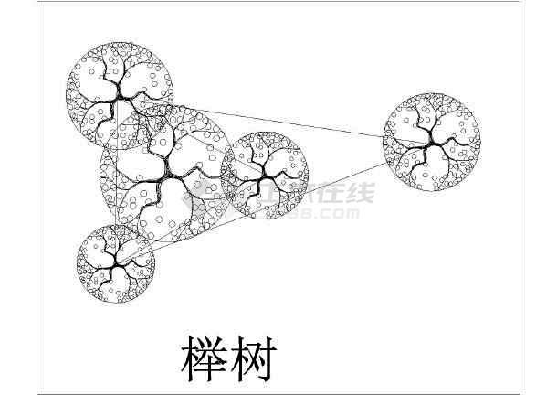 6种经典园林植物配置小品设计图纸_cad...