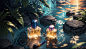 00257-3092708031-In - studio shooting, product - view, pradaperfume, ( Perfume on the the water