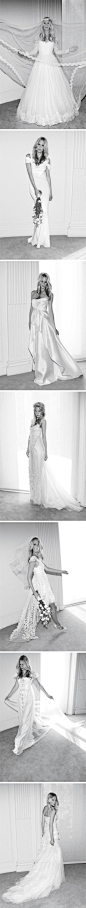 Alberta Ferretti 婚纱礼服系列，在老照片般的画面中，有种飘飘欲仙的美感~