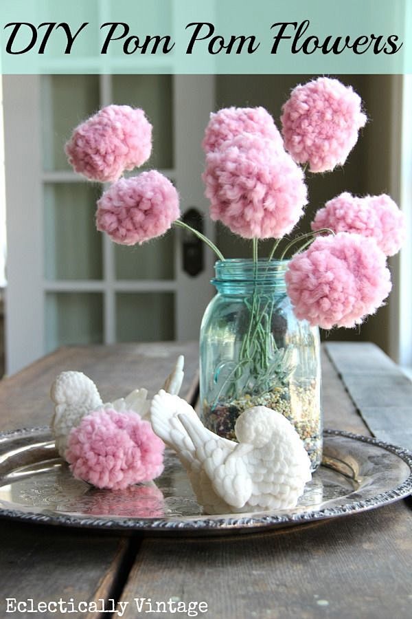 DIY #PomPom Flower T...