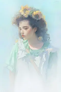 女孩厚涂