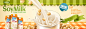 香浓豆奶 果奶饮料 美味水果 餐饮美食海报设计AI cb046035956