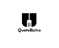 QuoteBistro小酒馆 酒馆 西餐厅 黑白色 简约 叉子 餐饮 商标设计  图标 图形 标志 logo 国外 外国 国内 品牌 设计 创意 欣赏
