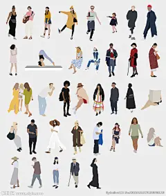 插画风小人物