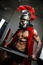 male dressed in roman armor