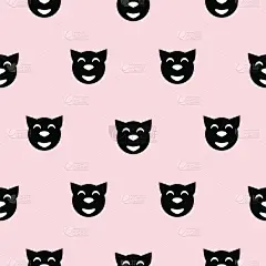 猫,儿童,式样,黑色,潮人,可爱的,图像,壁纸,动物,矢量