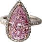 pink pear shaped diamond ring@北坤人素材