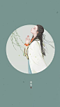 中国风二十四节气手绘插画图片，超适合做壁纸的唯美图片