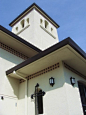 Exteriors : A variety of entrance, stair, balcony, wall and window accents in all weather porcelain and traditional clay Talavera Mexican tile.  Design is Santa Rosa Verano.