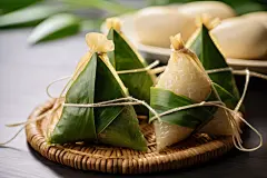 肉粽子食物包粽子芦苇叶粽子图片摄影图