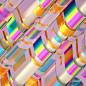 machineast cascade rainbow iridescent waves 3D illustration Patterns 3D Pattern key visual abstract