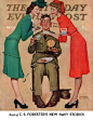 1940年代 诺曼.洛克威尔 为《Saturday Evening Post》杂志创作的封面. #遇见艺术# #插画# ​​​​