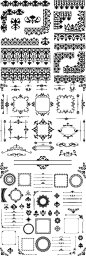 精美欧式边框花纹底纹边角矢量素材