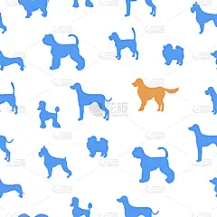 奇异的,狗,四方连续纹样,黄色,式样,图像,矢量,分离着色,剪影,问候