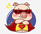 卡通手绘超人猪猪侠