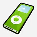 iPod纳米绿色MP3播放器MP3播放器图标高清素材 green ipod mp3 nano player 纳米 绿色 免抠png 设计图片 免费下载