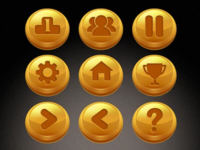 Game buttons-花瓣网