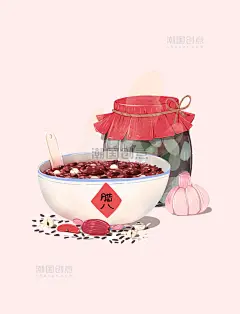 腊八粥腊八蒜春节新春年俗美食元素