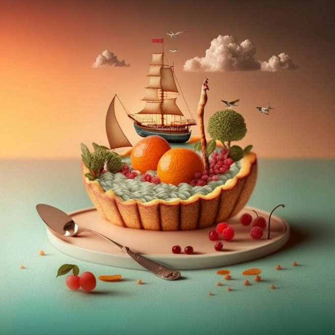 Jelly Surreal food photography French desserts fruits detailed 98116a6e 