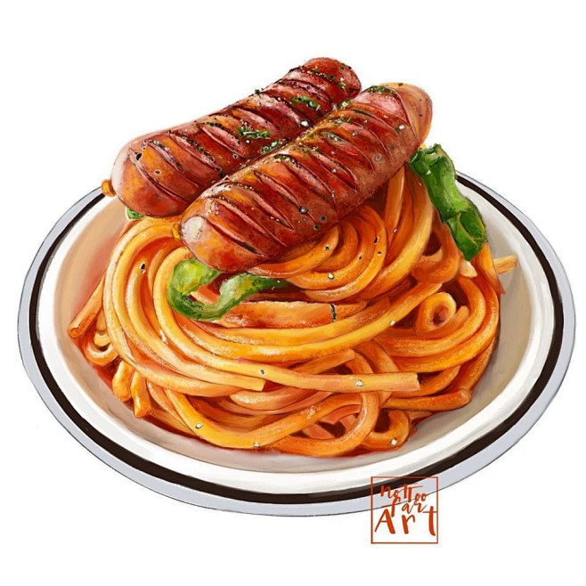 美食绘，插画师xiha_nation 