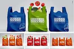无纺布购物袋品牌设计样机 Non-Woven Shopping Bag Branding Mockup-设汇