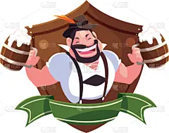 男人,举起手,白色背景,啤酒杯,调酒师,人,木制,愉悦,传统,庆祝