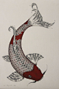 Pen and Ink Koi  Print of Original by InkPenArt on Etsy, $75.00