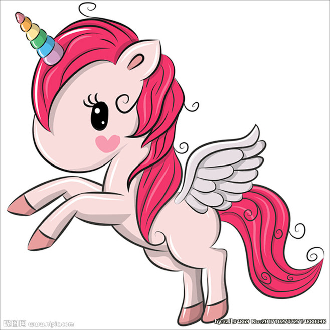 可爱卡通独角兽