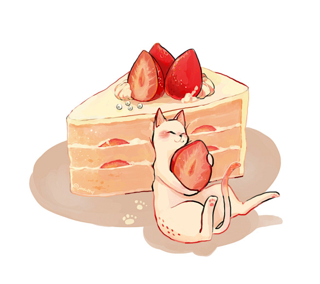 ぬこ苺ケーキ