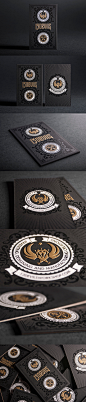 质感名片设计 黑色名片 魔鬼标志 魔鬼LOGO图片 商业名片 黑色名片设计欣赏 国外  素材 模板