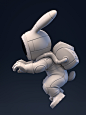 Rocket Rabbit : Hi Behance!I am pleased to submit to you the first render of my " Rocket Rabbit" project This little rabbit will pilot a carrot ship! that i will start today ! ahah There is mostly Zbrush sculpt, around 95%, because I start some 