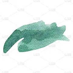 抽象的绿松石形状纹理水彩背景的名片，横幅。手绘喷溅，斑点，污渍颜色元素社会媒体模板，故事，画布贴纸