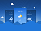 Coolcal Landing Page blue design ui android app calendar weather coolcal