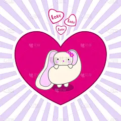 向量可爱的兔子