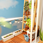 3D 3d modeling aesthetic blender blender3d cute Digital Art  interior design  Isometric Render