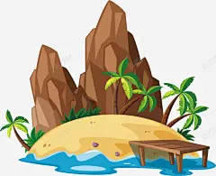 海边的沙滩小岛高清素材 度假小岛 毕业旅行 沙滩度假 海岛游 海边小岛 矢量png 元素 免抠png 设计图片 免费下载
