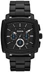 Amazon.com: Fossil Men's FS4718 Machine Black Stainless Steel Watch: Fossil: Watches