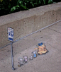 艺术家David Zinn的街头画，街角的惊喜